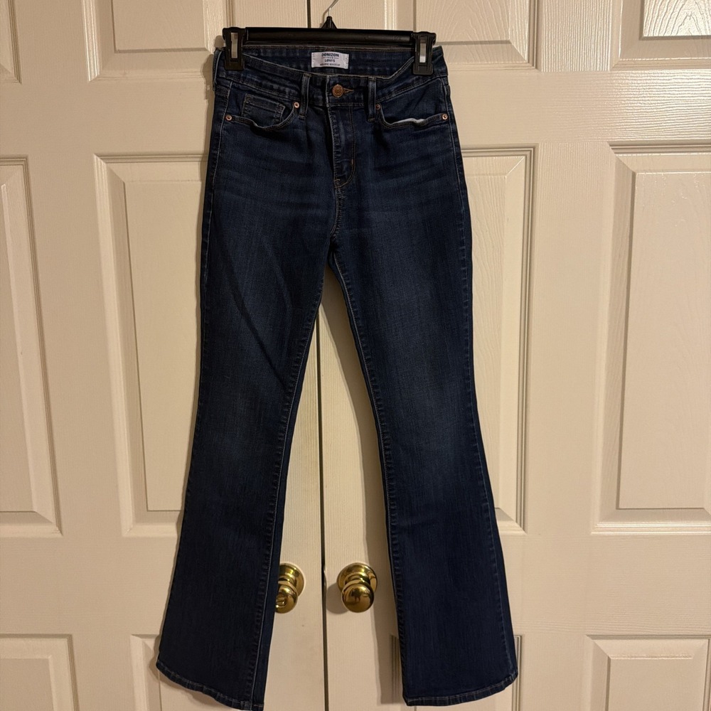 Denizen From Levis Womens Jeans Mid Rise Bootcut Skinny Blue Stretch Denim Sz 2